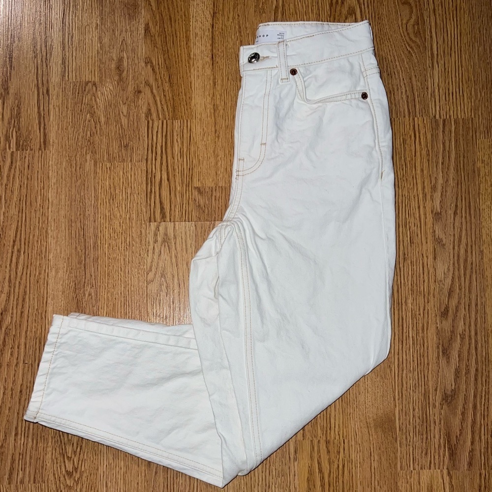 White Topshop Mom Jeans